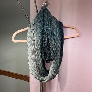 Black/gray glitter infinity scarf